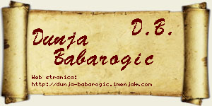 Dunja Babarogić vizit kartica